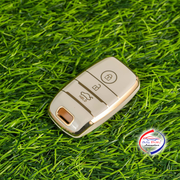 TPU Key Cover Compatible with Kia Sonet | Carens | Seltos 3 Button Smart Key Only