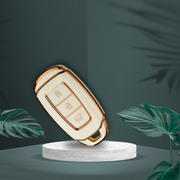 TPU Key Cover Compatible with Hyundai Verna Push Button Start Car Key