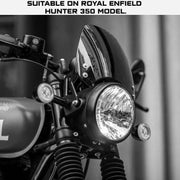 Auto Pearl Windshield Visor for Royal Enfield Hunter 350 | Unbreakable Glass Finish | Bolt-On Wind Deflector | Front Fairing Kit