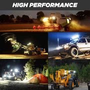 192W 64 LED Fog Light Super Bright With Mounting Brackets Powerful Lighting Range Fit For Car & Motorcycle (White, Pack of 2)