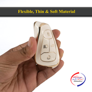 TPU Key Cover Compatible with Tata Nexon | Harrier | Safari | Altroz | Tigor | EV | Punch | Tiago EV Electric 4 Button Smart Key Only