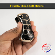 TPU Key Cover Compatible with Mahindra Scorpio | XUV 300 | Marazzo | XUV 700 | Bolero | Thar 3 Button Flip Key