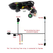 Fog Light Lamp H8 Wiring Kit Harness Socket Wire Connector With 40A Relay & ON/OFF Switch Kits Fit for LED Work Lamp Driving Lights for All Cars