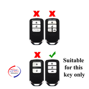 TPU Key Cover Compatible for Honda City | Amaze | WRV | CRV | Jazz | 3 Button Smart Key