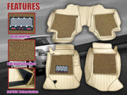 9X Car Floor Mats Luxury Leatherite 9X-Car Floor Mat with Velcro-Tape