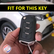 TPU Key Cover Compatible with Mahindra Scorpio | XUV 300 | Marazzo | XUV 700 | Bolero | Thar 3 Button Flip Key