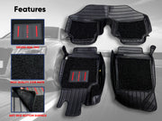 9X Car Floor Mats Luxury Leatherite 9X-Car Floor Mat with Velcro-Tape