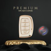 TPU Key Cover for Venue, Elantra, Tucson, i20 N Line 2021, Creta 2020, i20 2020 Model with 4 Button Smart Key