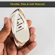 TPU Key Cover Compatible for Toyota Innova, Crysta, Fortuner 3 Button Smart Key