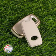 TPU Car Key Cover Compatible with Kia Sonet, Seltos 2020 4 Button Smart Key (Push Button Start Models,