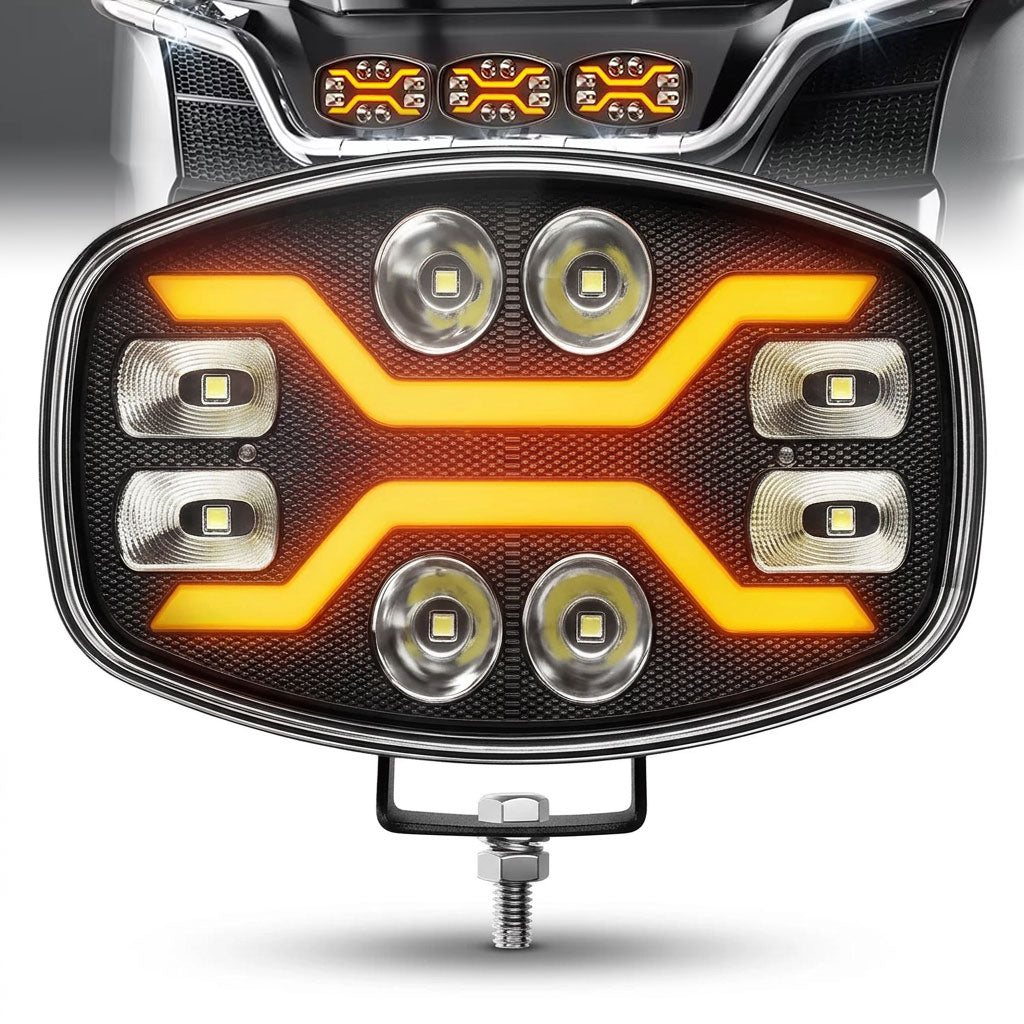 Auto Pearl 150W 10 Inch 35000LM 3-in-1 LED Work Light Spot Flood Combo Headlight Long Range LED Truck ECE with Hi LO Two-Tone Daytime Running Light