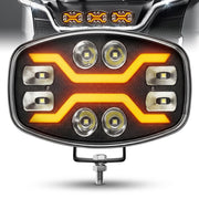 Auto Pearl 150W 10 Inch 35000LM 3-in-1 LED Work Light Spot Flood Combo Headlight Long Range LED Truck ECE with Hi LO Two-Tone Daytime Running Light