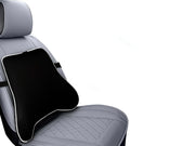 Auto Pearl FlapRest Car Back Rest Pillow | Memory Foam Back Pillow| Car Seat Back Cushion| Car Back Pillow for Back Pain Relief in Office, Driving (Black Hemming, Pack of 1)