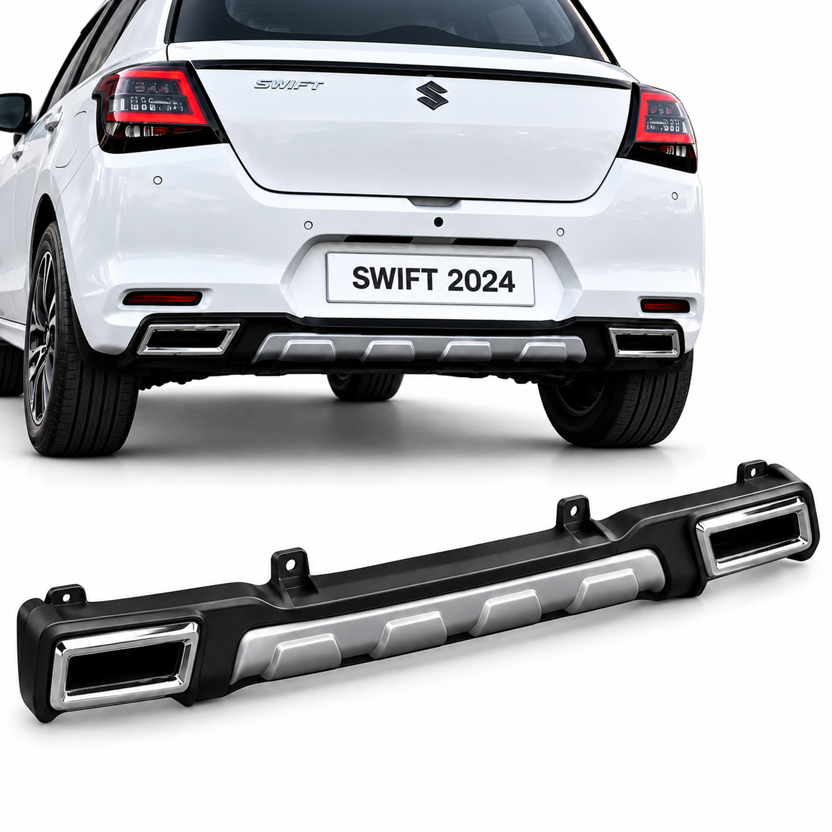 Bumper Diffuser Rear Reflector Imported Quality Compatible with Swift 2024 | Auto Pearl