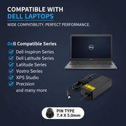 65W 19.5V 3.34A Laptop Charger for Dell with 7.4x5.0 mm Pin