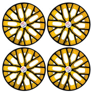 Press Type Hubcap Phoenix Wheel Cover Replacements for OEM Steel Wheels Polypropylene Material with Retention Ring | Set of 4 Pcs