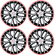 Press Type Hubcap Phoenix Wheel Cover Replacements for OEM Steel Wheels Polypropylene Material with Retention Ring | Set of 4 Pcs