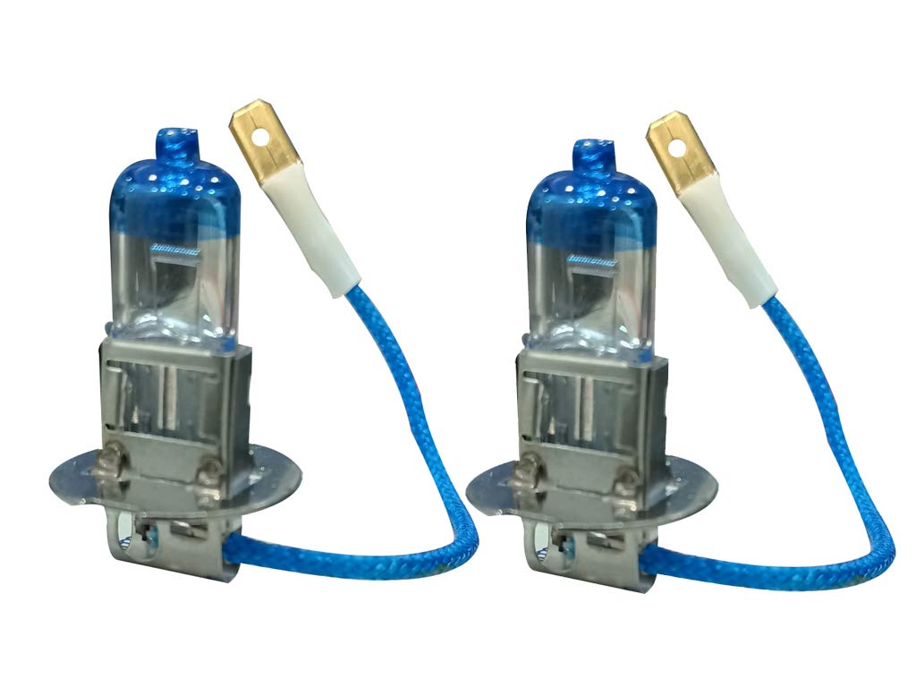 Auto Pearl Sapphire Series H3  Cool Blue Halogen Head Light Bulb (100W, 12V) Compatible for most of the Cars