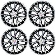 Press Type Hubcap Phoenix Wheel Cover Replacements for OEM Steel Wheels Polypropylene Material with Retention Ring | Set of 4 Pcs