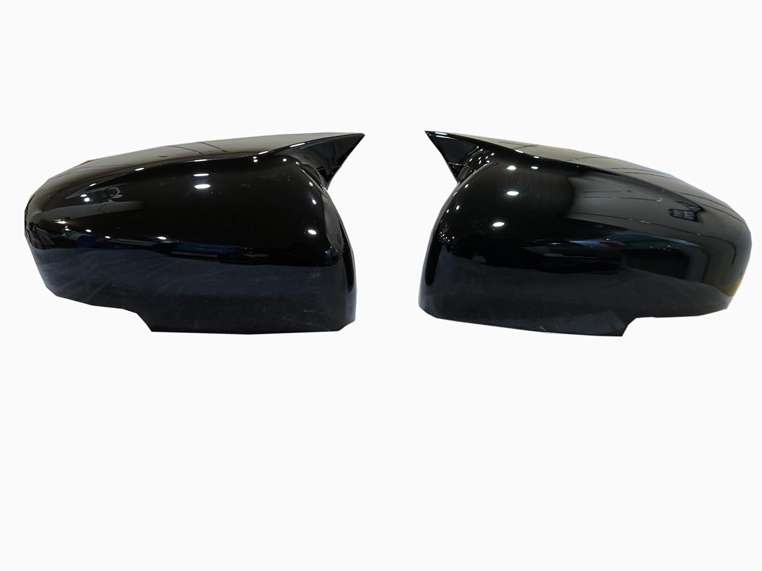 Auto Pearl Batman Style Car Side Mirror Cover Cap, ABS Material, Black, Compatible for All Car (Pack of 2)