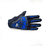 Bike Riding Gloves with Touch Screen Sensitivity Riding Full Gloves Riding Gloves  Blue with Black