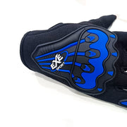 Bike Riding Gloves with Touch Screen Sensitivity Riding Full Gloves Riding Gloves  Blue with Black