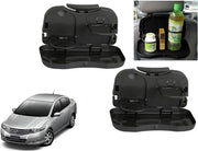 Car Travel Plastic Foldable Meal Drink Cup Tray Holder Mini Dining Table (Pack of 2)