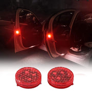 Car Door Warning Open Lights Indicator Decor Interior Flash Magnetic car led Lights for Anti Rear-End (RED) Free Batteries