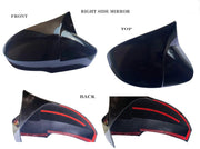 Auto Pearl Batman Style Car Side Mirror Cover Cap, ABS Material, Black, Compatible for All Car (Pack of 2)