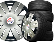 R12 Press Type Hubcap Alto800 Wheel Cover Replacements for OEM Steel Wheels Polypropylene Material with Retention Ring | Set of 4 Pcs