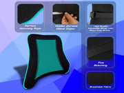 Auto Pearl FlapRest Car Back Rest Pillow | Memory Foam Back Pillow| Car Seat Back Cushion| Car Back Pillow for Back Pain Relief in Office, Driving (Black Hemming, Pack of 1)