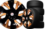 Press Type Hubcap Swift Wheel Cover Replacements for OEM Steel Wheels Polypropylene Material with Retention Ring | Set of 4 Pcs