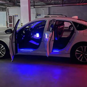 Auto Pearl Car Door Foot Step Led Sill/Scuff Plates With Mirror Finish Compatible with All Models (Set of 4)