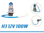 Auto Pearl Sapphire Series H3  Cool Blue Halogen Head Light Bulb (100W, 12V) Compatible for most of the Cars