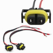 H8/H11 Headlight Bulb Right Angle Ceramic Socket Plug Connector Adapter Wiring Harness (2 Pcs.)