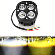 Auto Pearl Super Bright 3inch Projector Lens Dual-Color LED Auxiliary Light 12V 24W Driving Light for Bike & Car