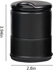 Cigarette Ashtray, Fire Proof, Smell Proof & Smokeless Lid Easy to Clean Smoke Trash Can For AC Air Vent, Cup Holder, Dashboard Pack of 1 (Black)