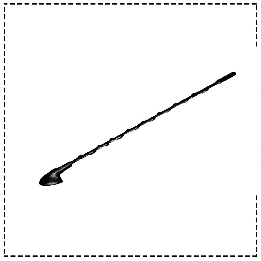 Auto Pearl - Vehicle Roof Mount Rubber Antenna Mast Flexible Car Antenna with Anti-Theft Design and Car Wash Safe - Black