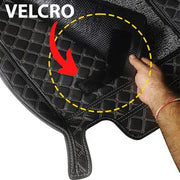 7D Car Floor Mats Luxury Leatherite 7D-Car Floor Mat with Velcro-Tape