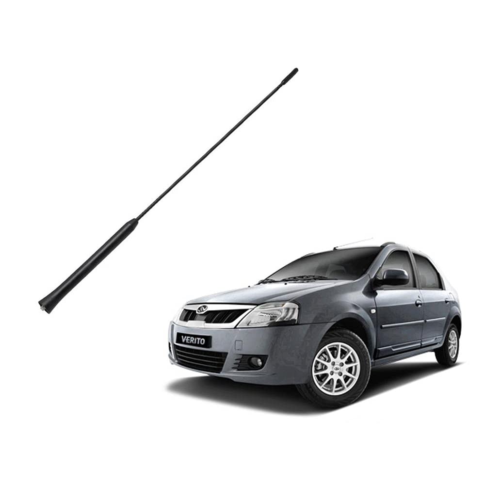 Auto Pearl - Vehicle Roof Mount Rubber Antenna Mast Flexible Car Antenna with Anti-Theft Design and Car Wash Safe - Black -Logan/Verito/Verito Vibe