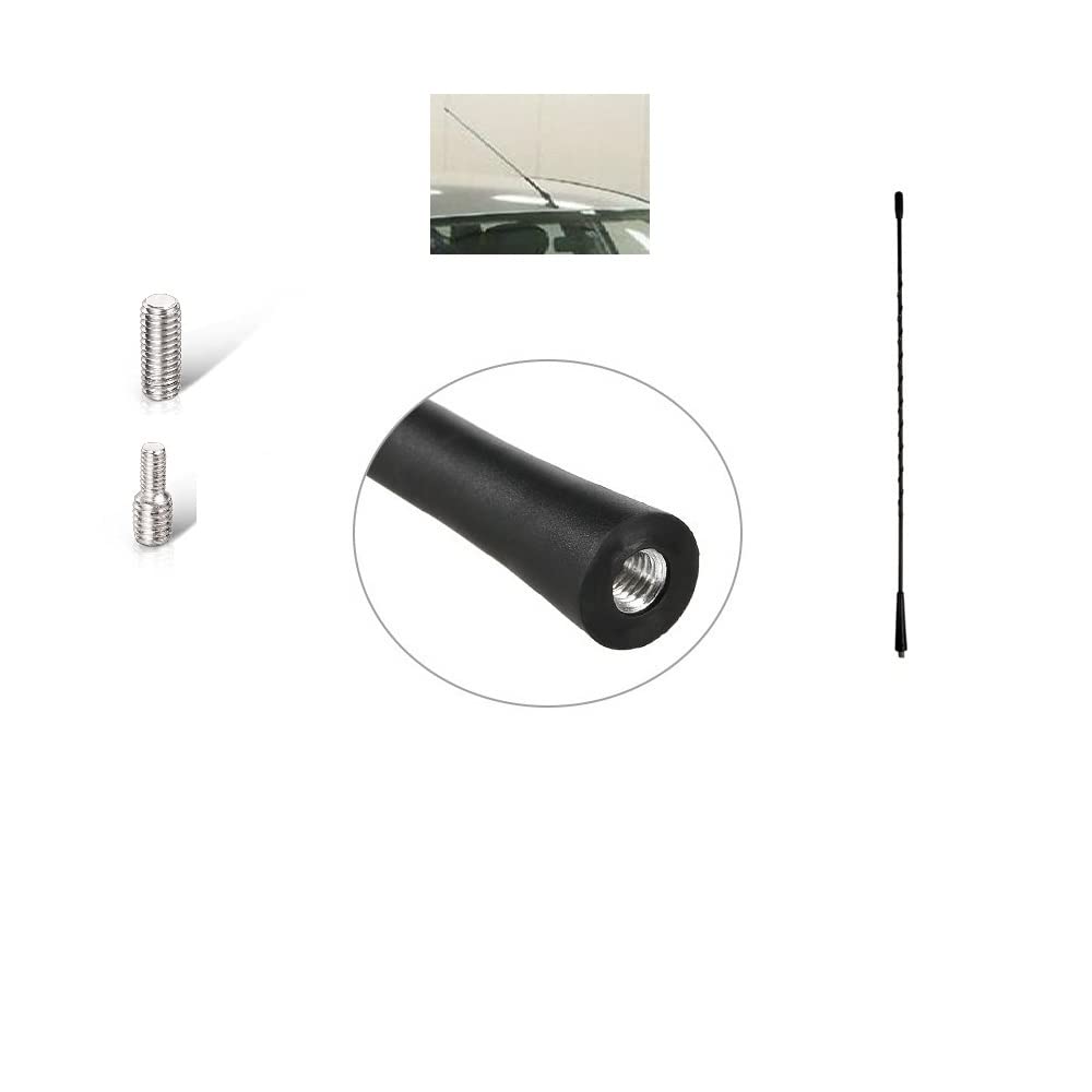 Auto Pearl - Vehicle Roof Mount Rubber Antenna Mast Flexible Car Antenna with Anti-Theft Design and Car Wash Safe - Black - WagonR 2019