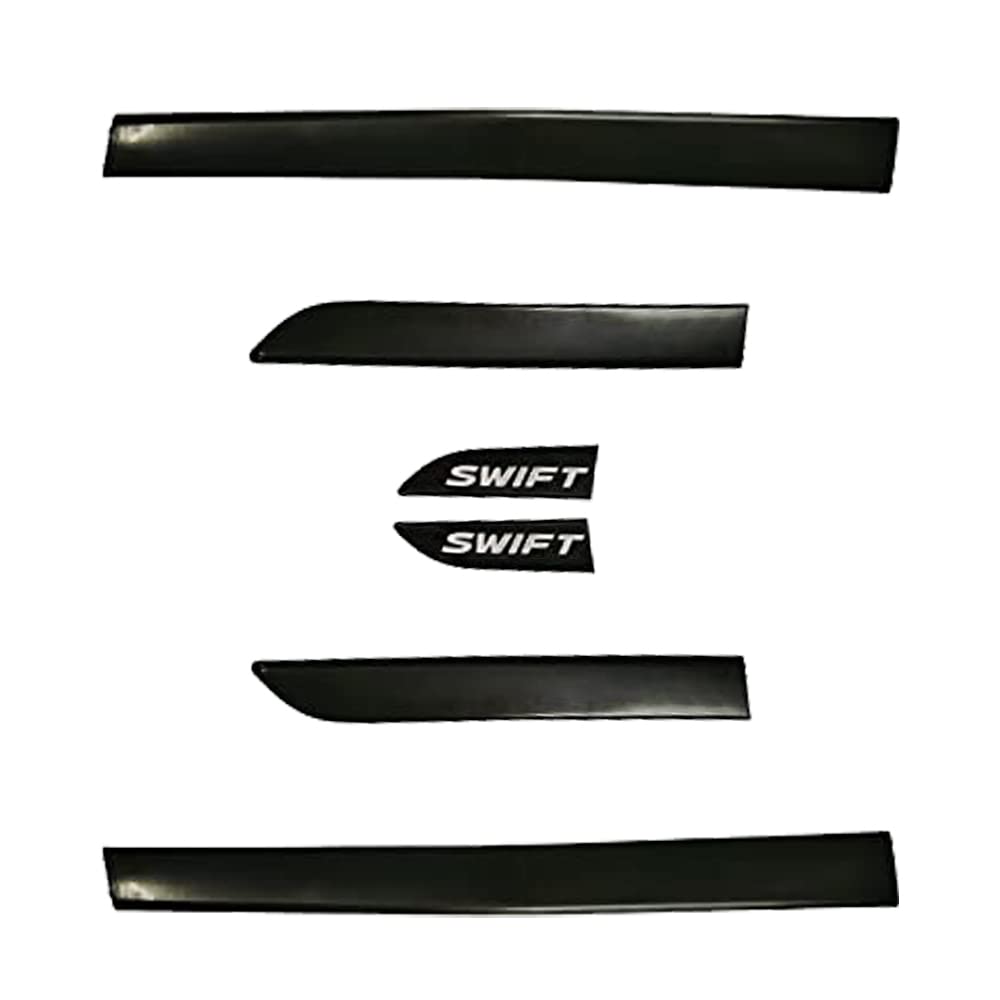 Car Side Door Beading | Black & Chrome Variants | Door Protector & Scratch Guard (Set of 6 Pcs.)