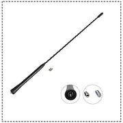Auto Pearl - Vehicle Roof Mount Rubber Antenna Mast Flexible Car Antenna with Anti-Theft Design and Car Wash Safe - Black -Verna Fluidic