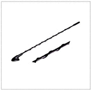 Auto Pearl - Vehicle Roof Mount Rubber Antenna Mast Flexible Car Antenna with Anti-Theft Design and Car Wash Safe - Black