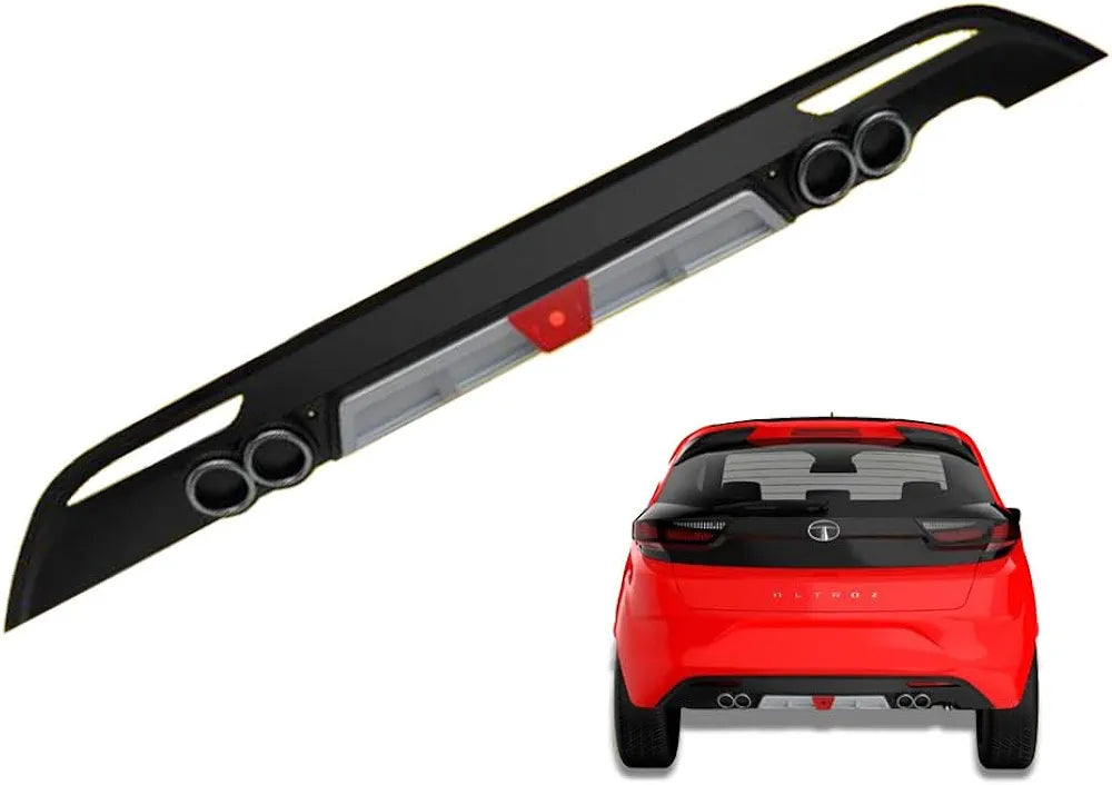 Auto Pearl Rear Bumper Diffuser with LED Imported Quality Compatiable with Altroz