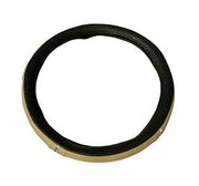 Ring Type Car Steering Wheel Cover Universal Genuine PU Non-Slip Natural Rubber Well Padded Grip Breathable Leatherite