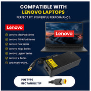 65W 20V-3.25A Laptop Charger for Lenovo with Rectangle Tip