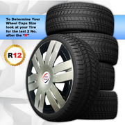 R12 Press Type Hubcap Alto800 Wheel Cover Replacements for OEM Steel Wheels Polypropylene Material with Retention Ring | Set of 4 Pcs