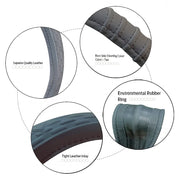 Ring Type Car Steering Wheel Cover Universal Genuine PU Non-Slip Natural Rubber Well Padded Grip Breathable Leatherite for - All Car (Snapon Dash Black) Small