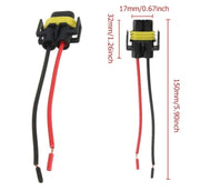 H8/H11 Headlight Bulb Right Angle Ceramic Socket Plug Connector Adapter Wiring Harness (2 Pcs.)